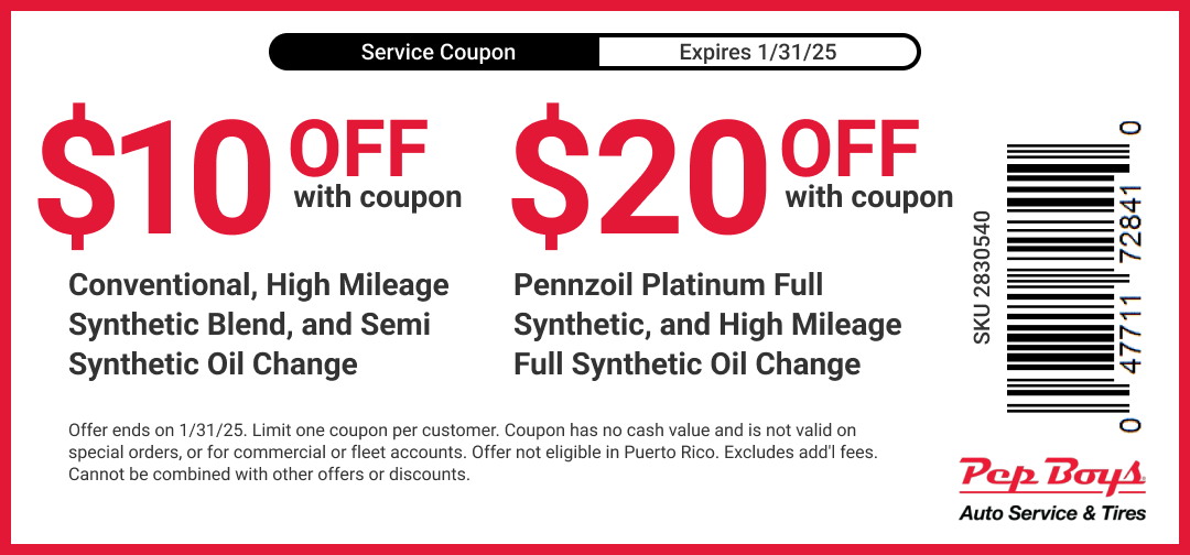 Oil Change Service Near You | Pep Boys