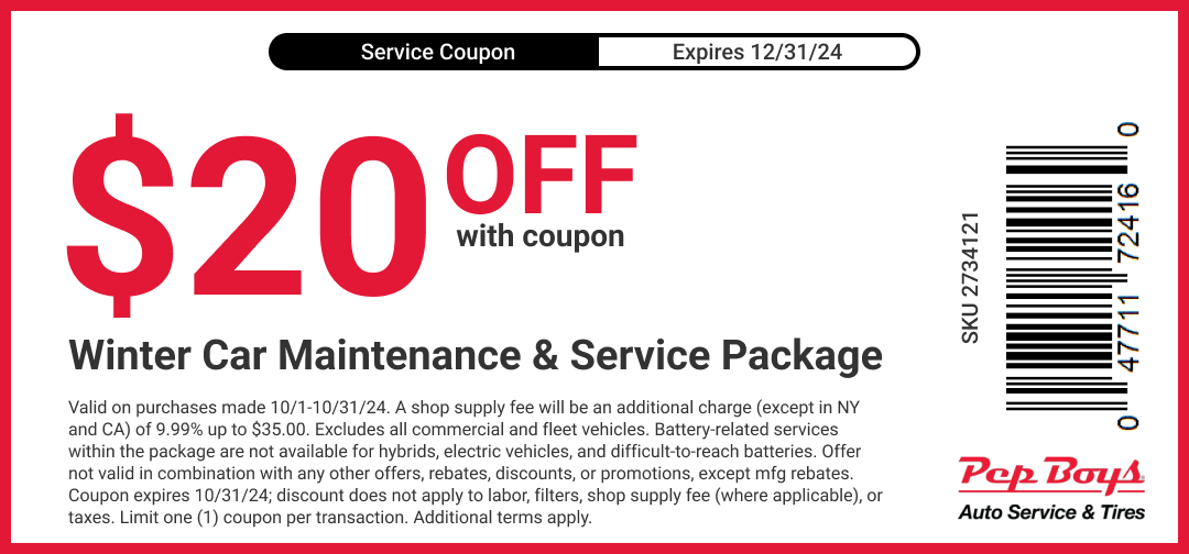 Winter Car Maintenance Checklist &amp; Service | Pep Boys